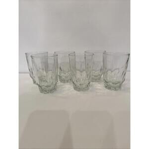 Rare Intricate Wedge Cut Old Fashion Juice Cocktail Glass Made In Indonesia 8oz